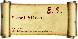 Eichel Vilmos névjegykártya